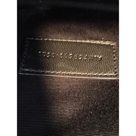 Saint Laurent Dark Olive Monogram Clutch Chevron Quilted Leather | Gold Hardware - Picture 7 of 8